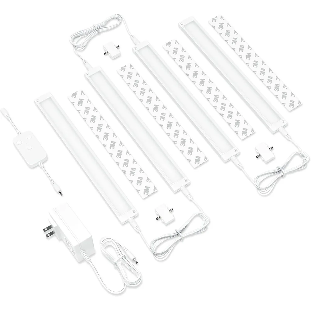 

Intelligent Dimmable LED Cabinet Bottom Lighting Kit, White, Intelligent Cabinet, 4-Piece Set, 12"