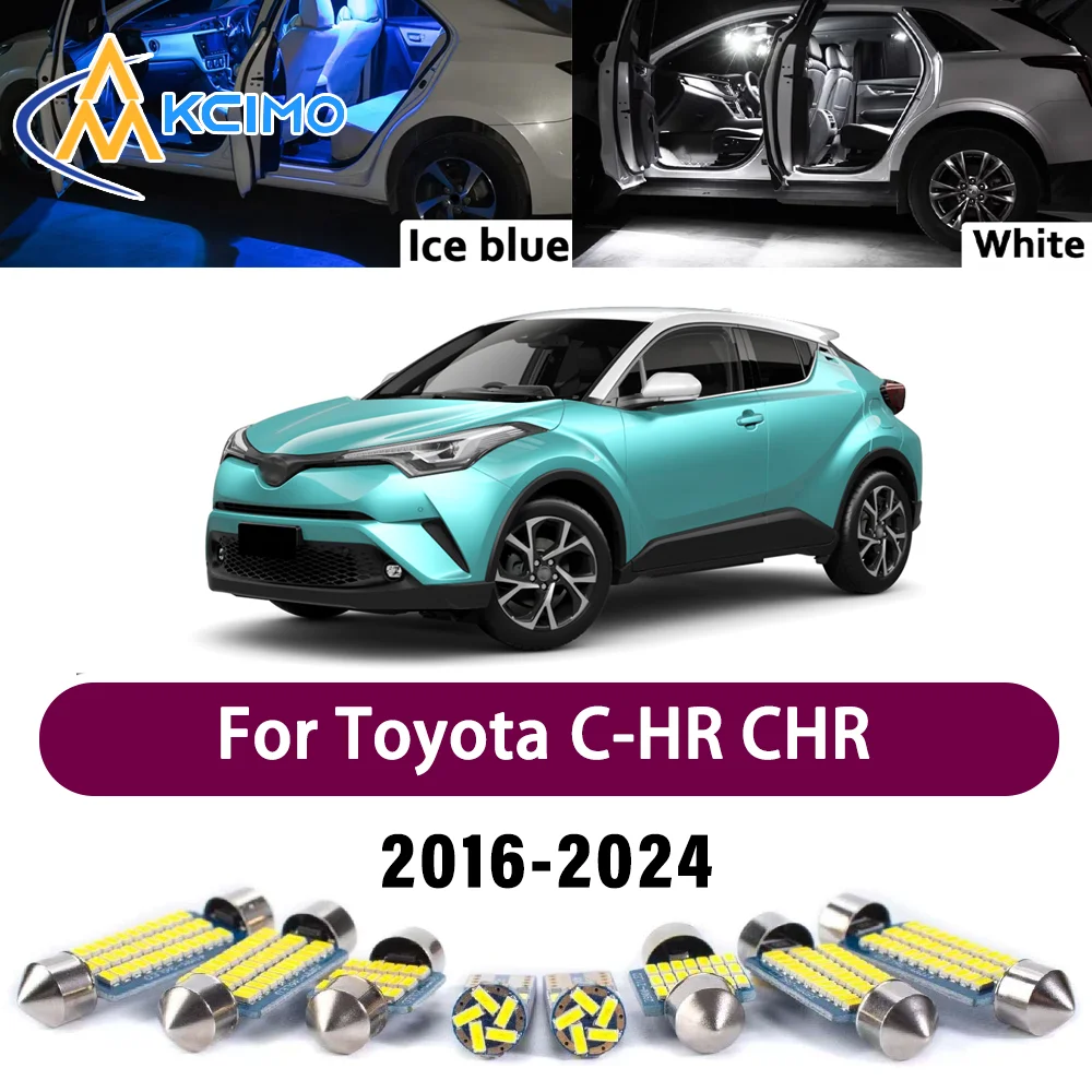

Премиальный комплект светодиодного освещения салона для Toyota Высококачественные безошибочные купольные, карманные и багажные автомобильные лампы для Toyota C-HR CHR 2016-2024 (2018, 2019, 2020)