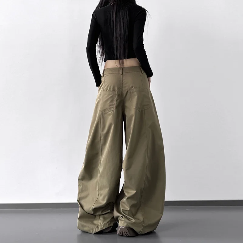 Unisex Wide Leg Pants 2025 Autumn New Women's High Waisted Pants Slim Fitting Loose Versatile Unique Curved Wide Leg Trousers