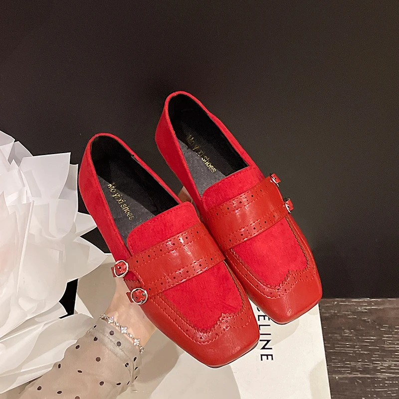

Women Casual Flats Shoes Women Suede Leather Patchwork Fashion Loafers Non-slip Platform Sneakers Women Zapatos De Mujer