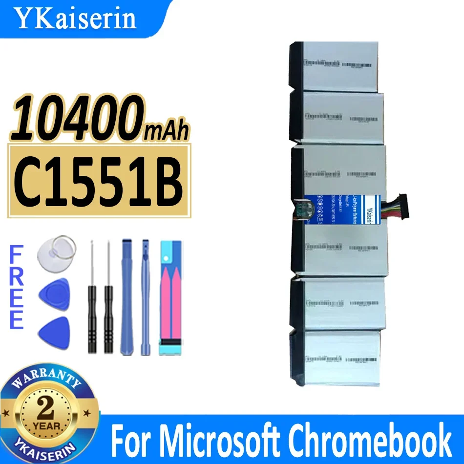 

10400mAh YKaiserin Battery For Microsoft Chromebook Pixel 2015 A55 C1551B Bateria