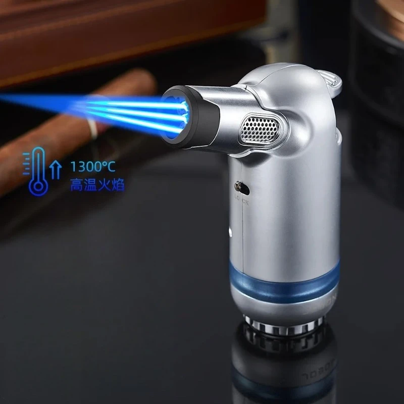 New JOBON Four Fire Direct Charge Cigar Igniter Outdoor Barbecue Cigar Lighter