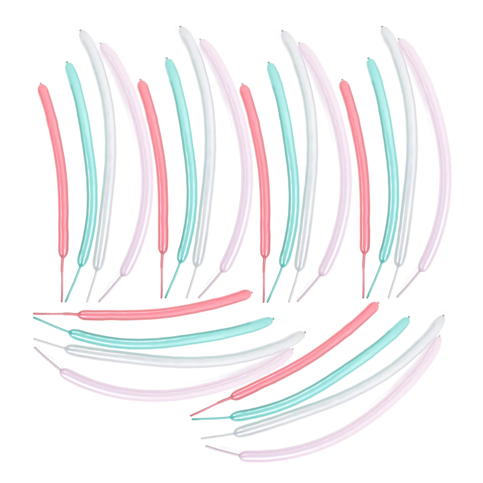 

100Pcs Metal Twist Balloons Long Latex Strip Modeling Party Supplies Birthday Wedding Photo Backdrop Long Balloons