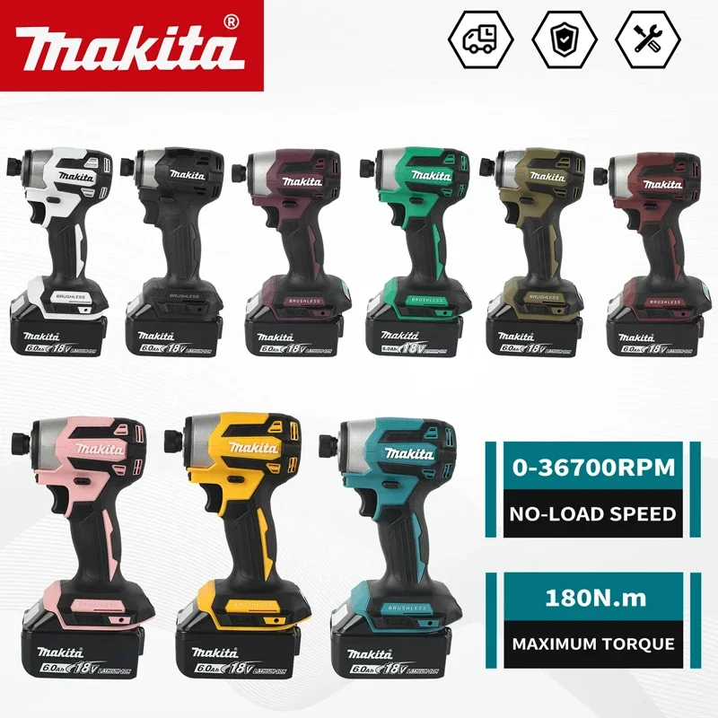 makita-dtd173-18v-lxt-cordless-brushless-impact-driver-180-n·m-wood-bolt-t-mode-electric-drill-rechargeable-power-tools