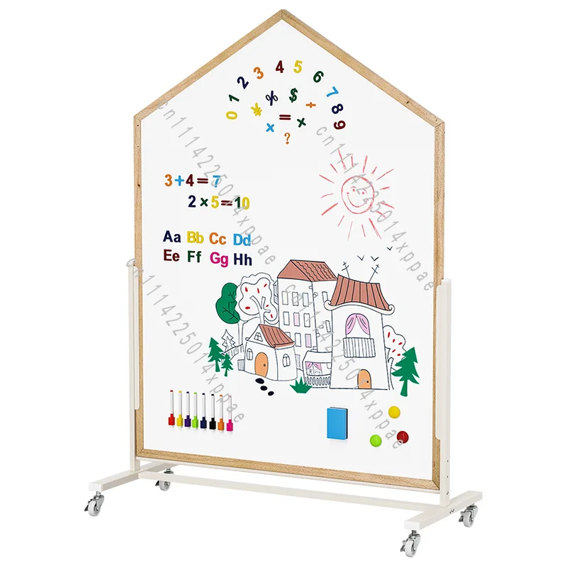 Children's Drawing Board Double-sided Magnetic Movable Bracket Easel Baby Home Erasable Blackboard Graffiti Whiteboard