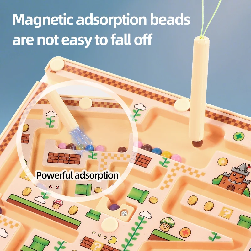 A Magnetic Maze Advanced Bead-Moving Mathematical Logical Thinking Classification Cognitive Education Educational Early Education Toy for Children, Visual, Intellectual Development, Hands-On and Brain Use
