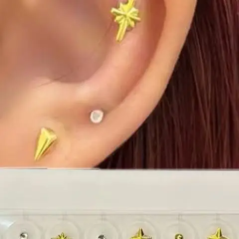 

20 Patches Fashion Exquisite Star Shape Ear Point Stickers Ear Pressure Stick Acupuncture Auricular Ear Stickers Massage