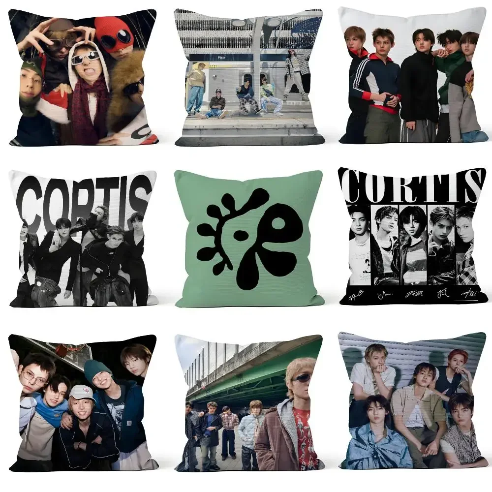 Band CORTIS COER Color Outside the Lines Cushion Cover Throw Pillow Soft Short Plush Cozy Durable For Sofa Bedroom Home Decor