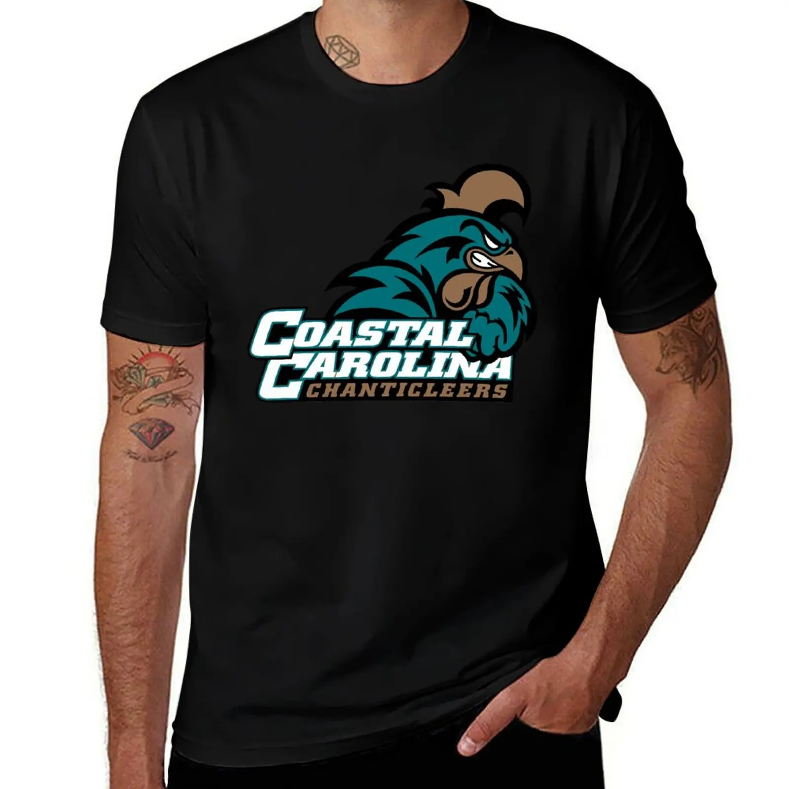 Футболка Coastal Carolina Chanticleers, мужская уличная одежда, черные однотонные белые футболки для мужчин