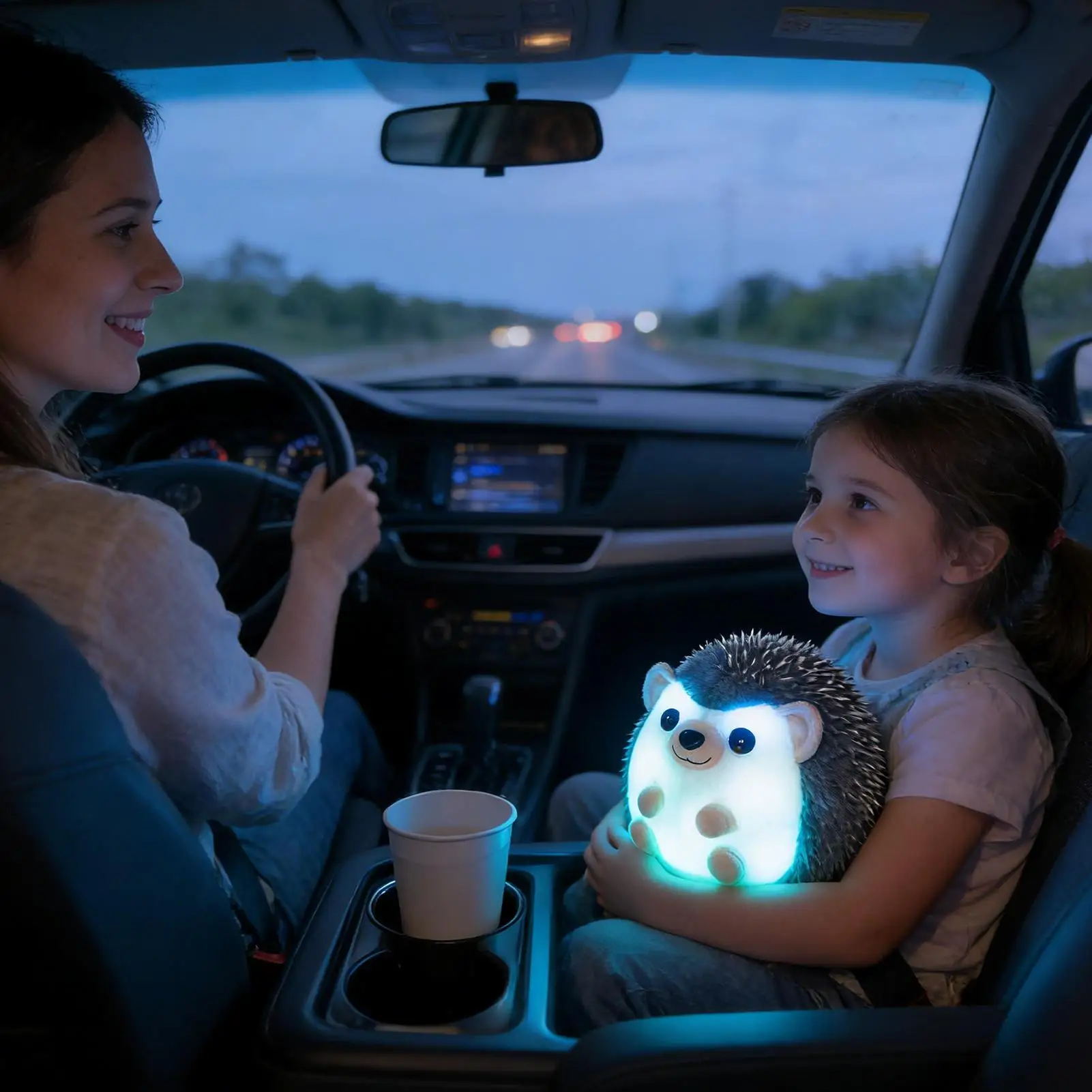 Schattige Egel Knuffels Film Knuffels Schattige Light Up LED Gevulde Egel Pop Baby's Slapen Metgezel Room Decor