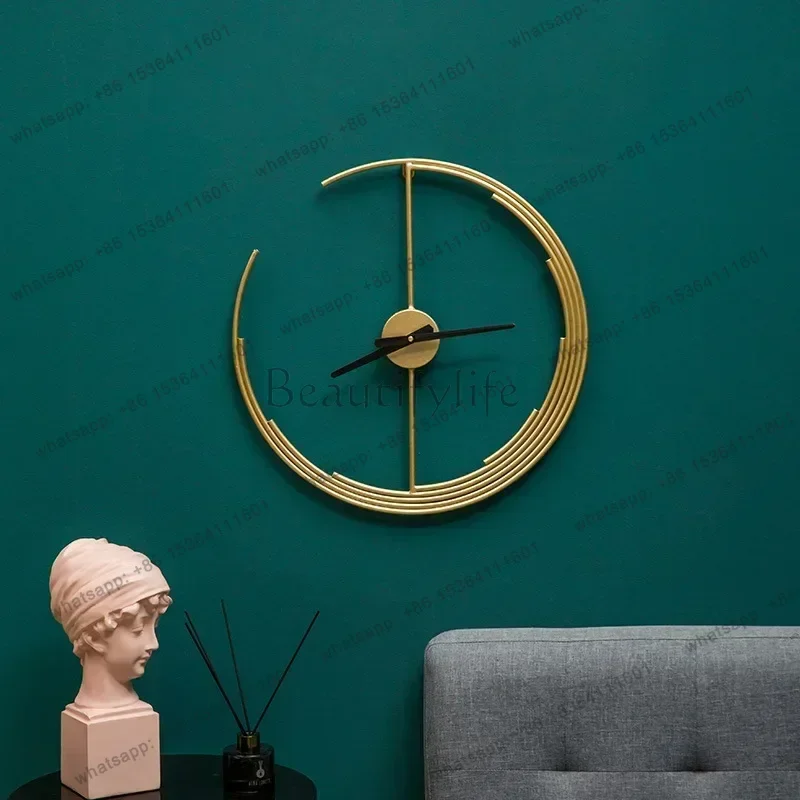 LJY Modern Aesthetic Wall Clock Vintage Bedrooms Restaurant Nordic Silent Wall Watch Nordic Art Reloj De Pared Room Decorations