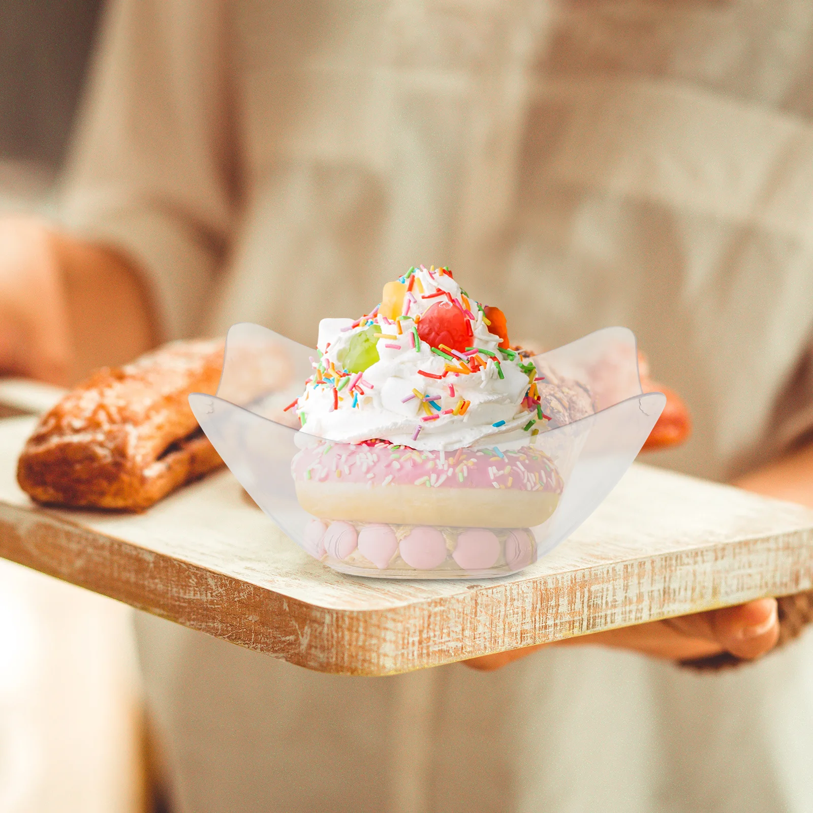 

50pcs Set 80Ml Transparent Mini Dessert Cups With Lids For Pudding Ice Cream Cake Packing Small Dessert Containers Appetizer