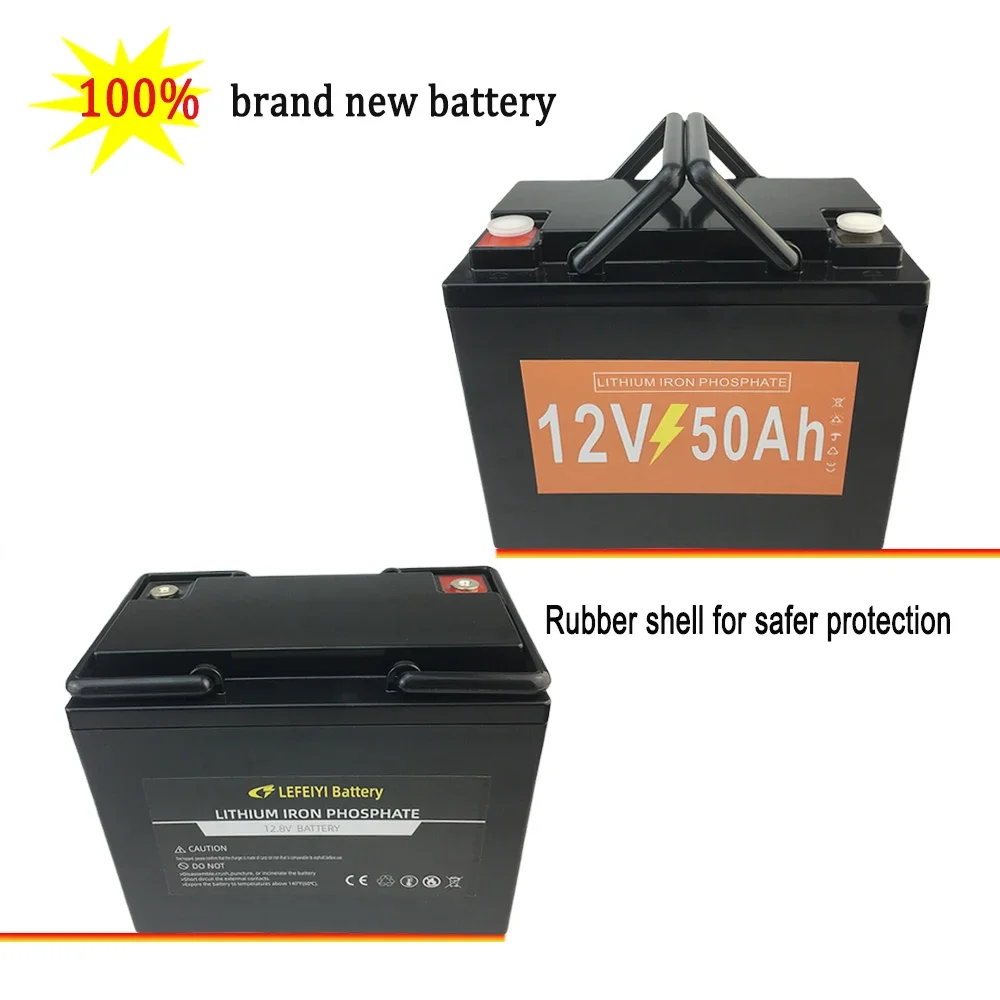 

Lifepo4 12V 50Ah Rechargeable Battery Pack for Children's Toy Car, Solar Street Lights Andother Small Equipment Power Supply