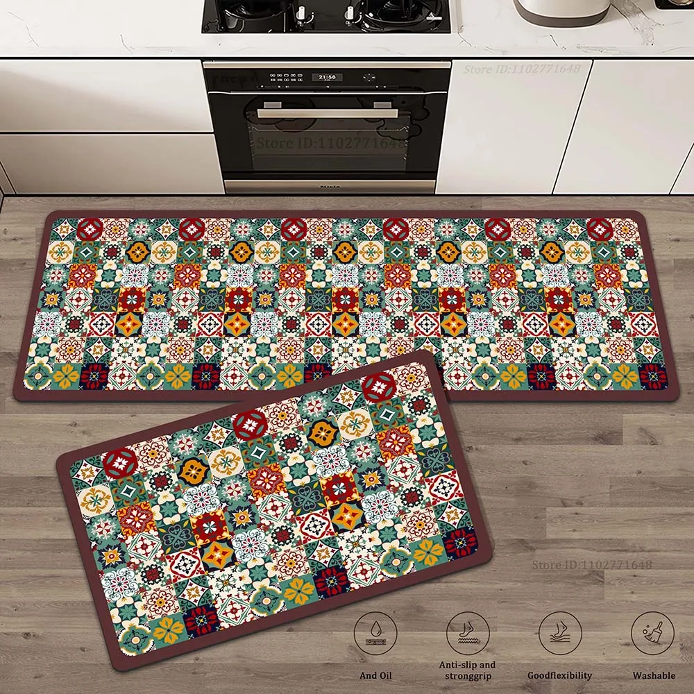 Kitchen Simple Mat Extra Long Absorbent Non-Slip Entrance Doormat Rug Carpet Runner Style for Hallways Modern Aesthetic Design