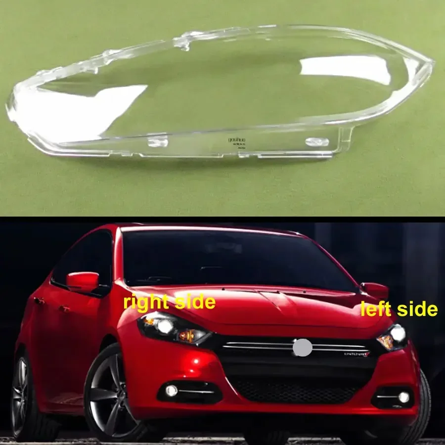 

For Dodge Dart 2013 2014 Headlamp Lamp Cover Shell Headlight Shade Transparent Lens Plexiglass Replace Original Lampshade