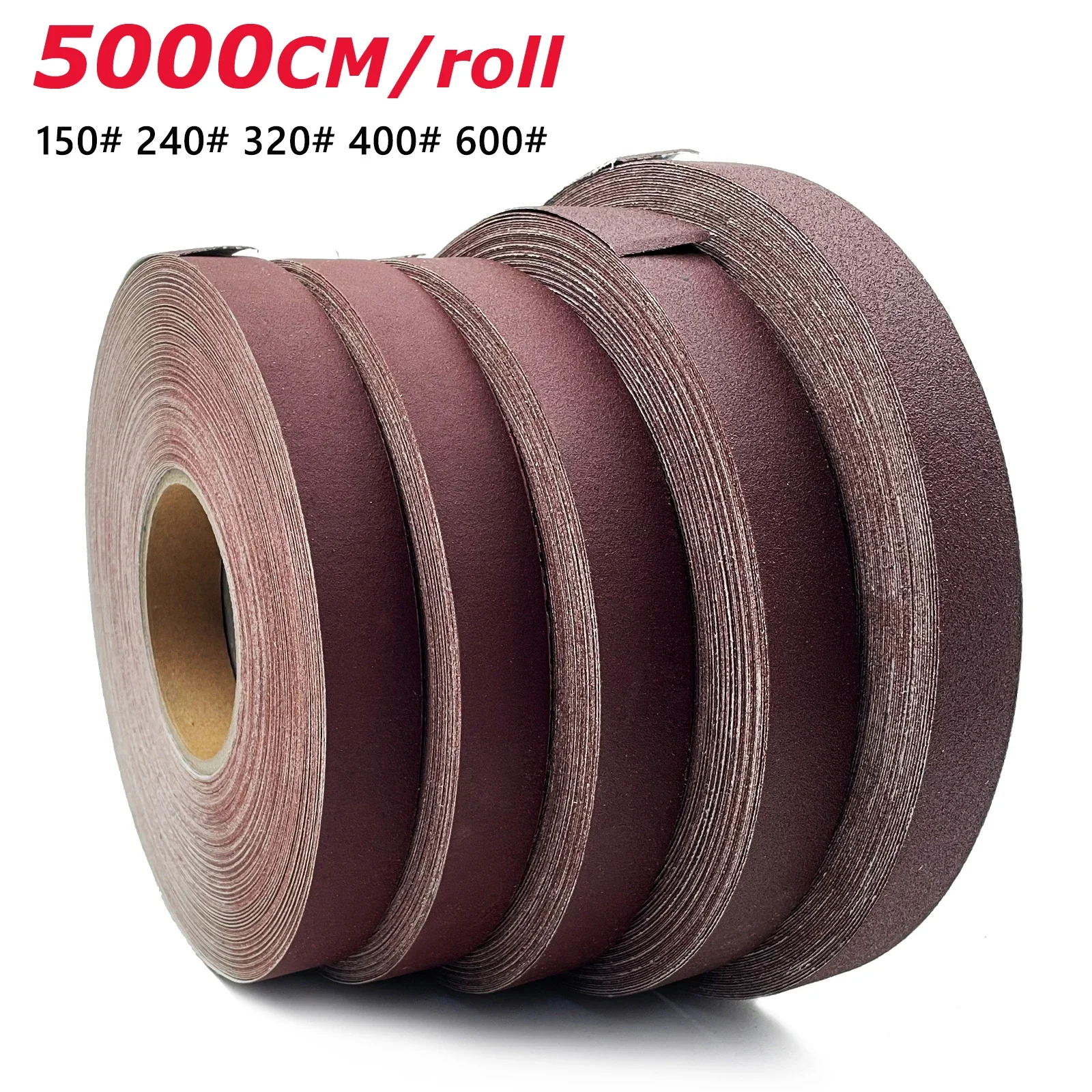 5000CM 60-600 Grit Emery Cloth Roll Polishing Sandpaper for Grinding Tools  Metalworking Dremel Woodworking Furniture