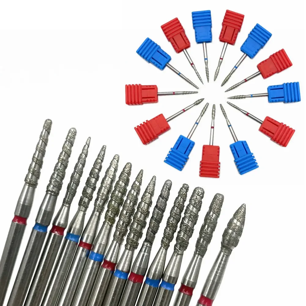 1 Stuks 3/32 "Tornado Vlam Nail Boren Diamond Cutters Voor Manicure Cuticle Schoon Burr Mill Nagels accessoires Tool