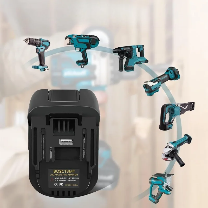 BOSC18MT Battery Adapter Converter for Bosch 18V PBA Series Batteries Converting To for Makita 18V Li-ion Battery Power Tools