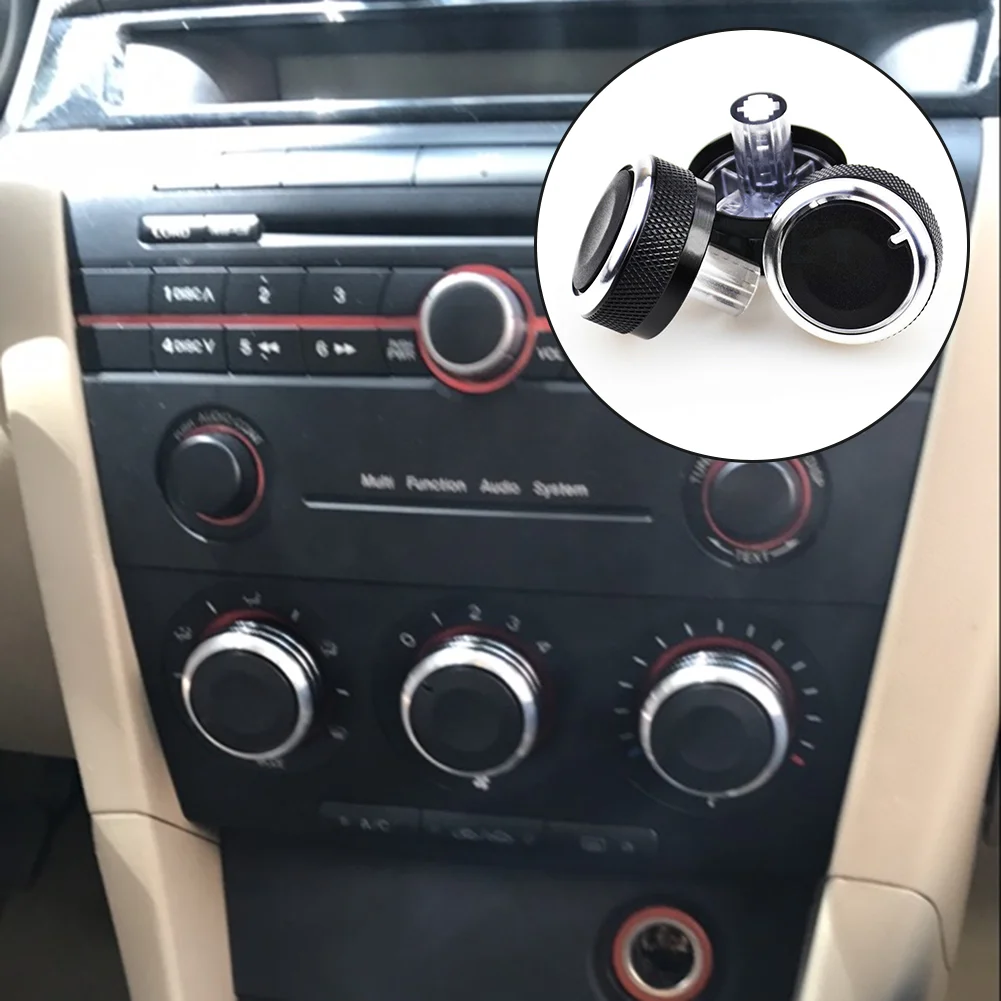 

Высококачественные аксессуары для Mazda 3 2003/2004-2009, кнопки первого поколения, 3 шт./компл., накладка, оборудование для интерьера