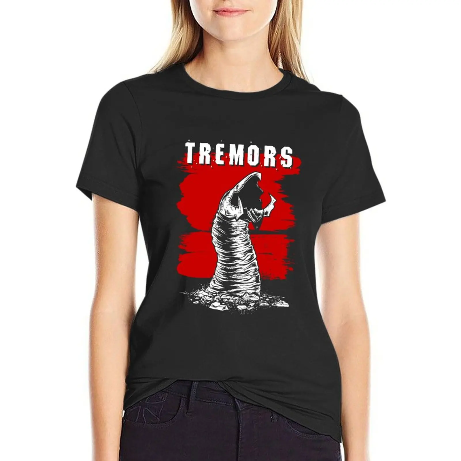 

Graboid Tremors T-Shirt new edition anime Short sleeve tee western t shirts for Women