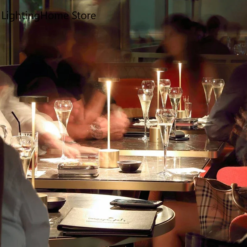 Touch Led Bar Table Light for Bedroom Bedside Coffee Store Restaurant Industrial Deco Lighting Fixture Modern Dimmable Desk Lamp