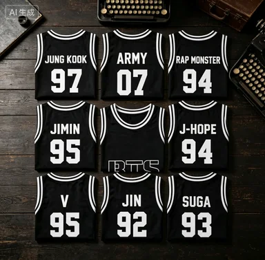 Camiseta Regata Estilo Basquete Tema Membros BTS 2026 - Nova Coleção K-POP Masculina para Fãs do Grupo Coreano Wave Tour
