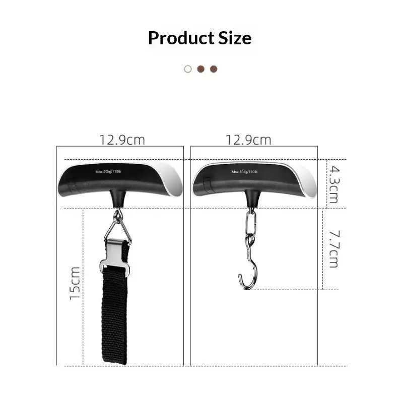 Luggage Scale 110lb 50kg Digital Handheld Portable Hanging Baggage Scale for Travel Suitcase Weight Scale