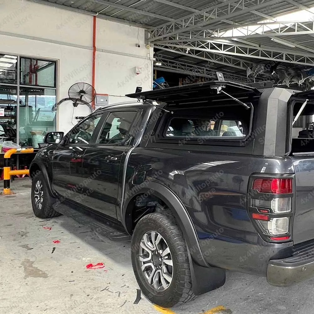 For Ford Ranger T8 2019-2022 Fender Flares Wildtrak 30mm Wheel Arch Extensions With Sensor Hole ABS Matte Black
