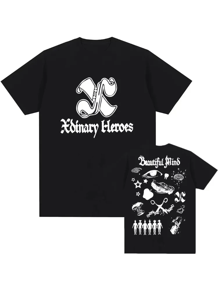 2026 Beautiful Mind Xdinary Heroes Koreaanse Jongensband Afdrukken Katoenen Top met korte mouwen voor mannen Grafische T-shirt Lente/zomer nieuw - afbeelding 2