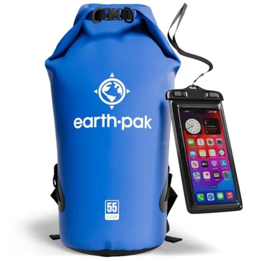 

Waterproof Dry Bag - Roll Top Waterproof Backpack Sack Keeps Gear Dry for Kayak with Waterproof Phone Case