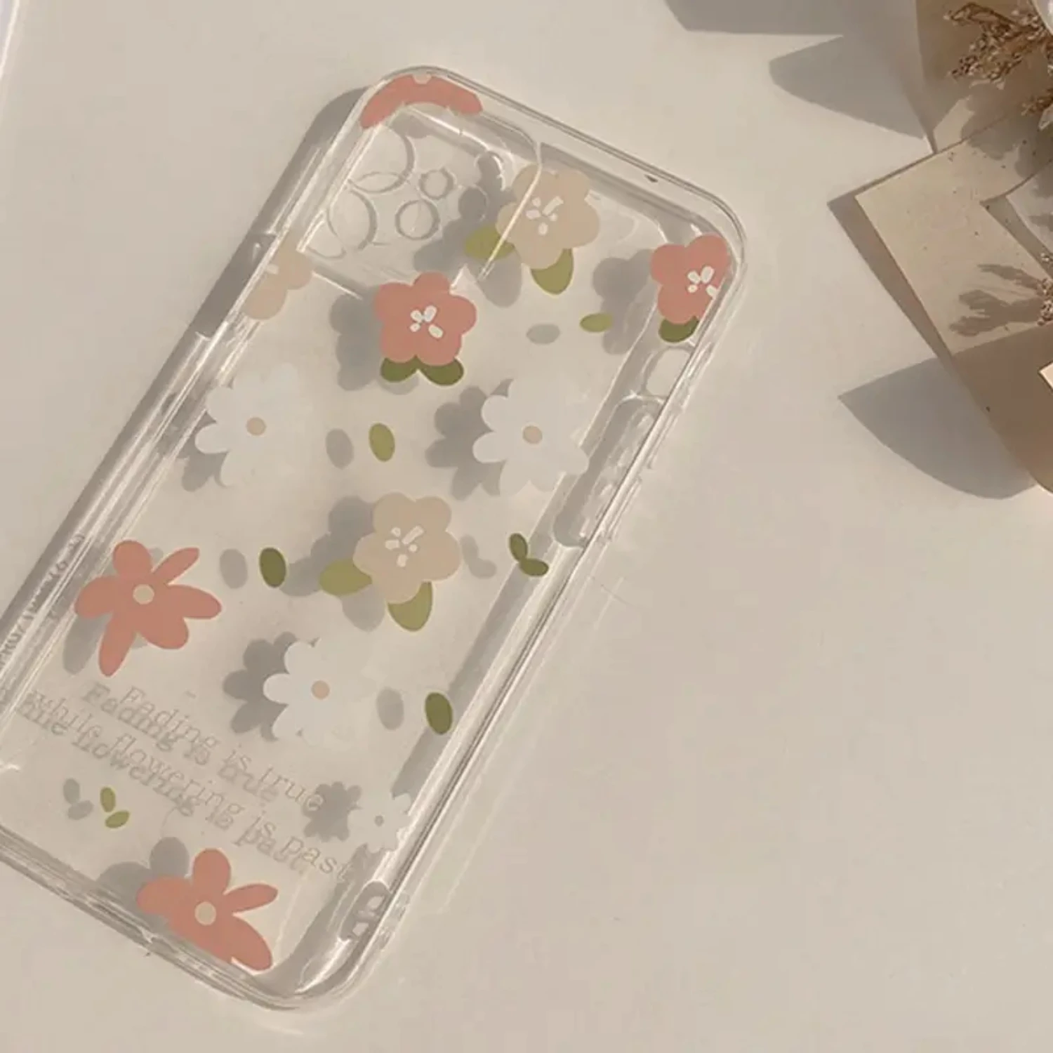 Flower Silicone Transparent Shock Absorbent Protective Case For IPhone Series