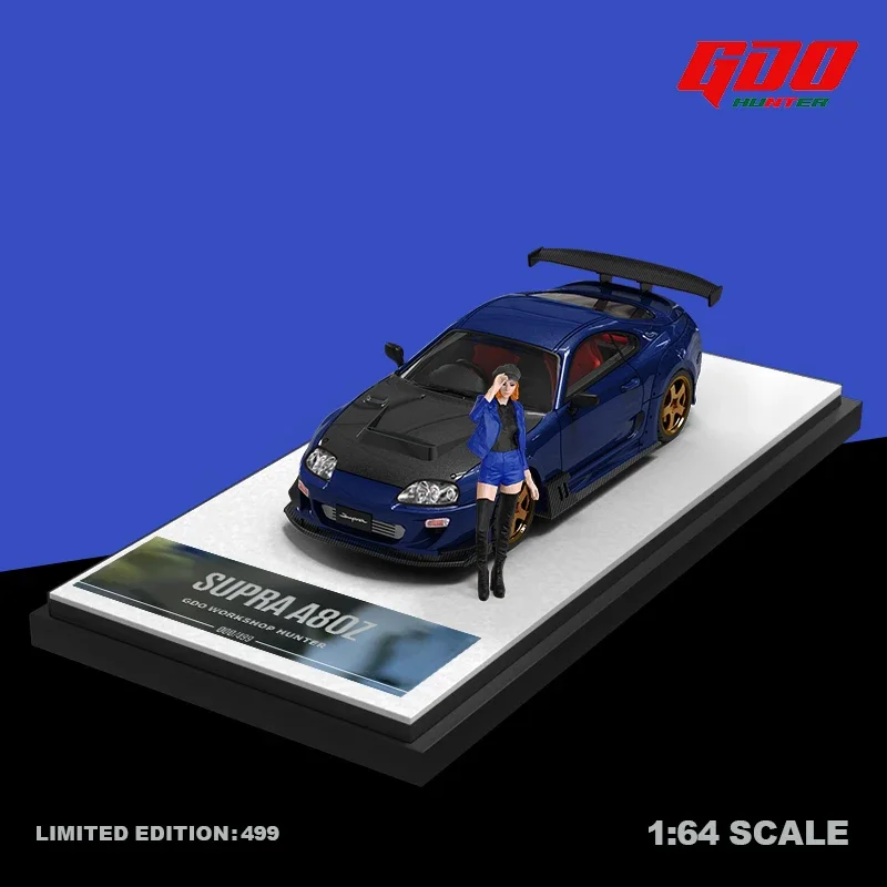 B-M TimeMicro X GDO 1:64 SUPRA A80Z Blaues Modellauto