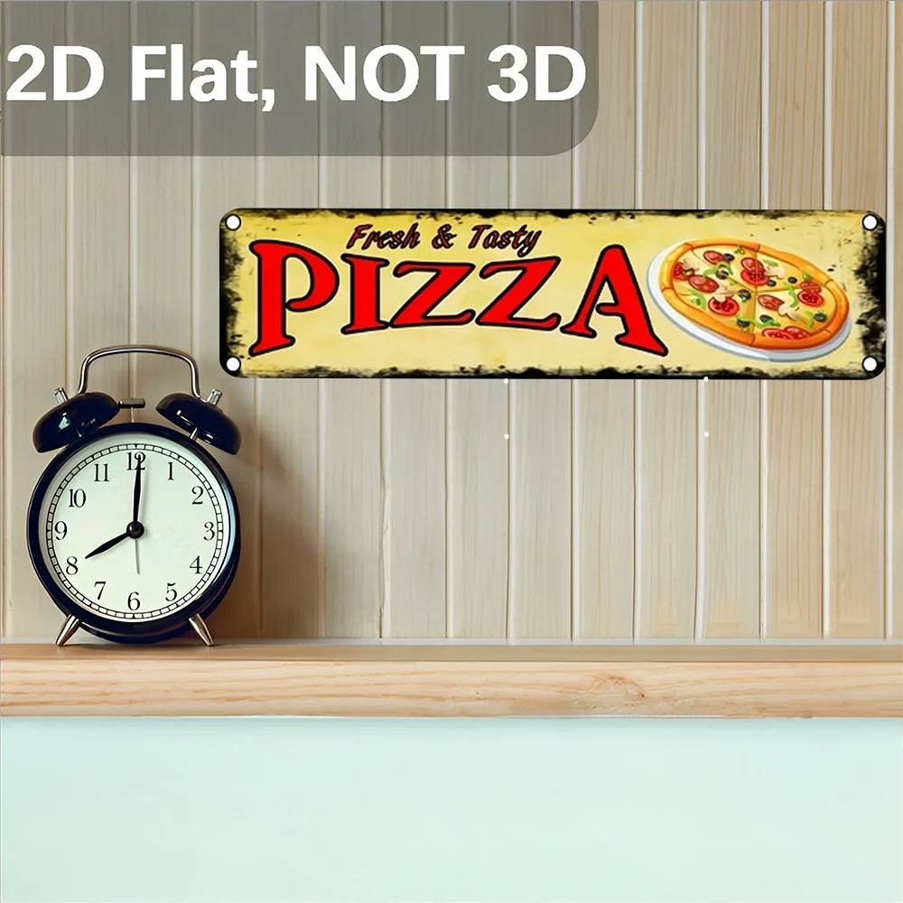 1pc Vintage Metal Pizza Sign - 
