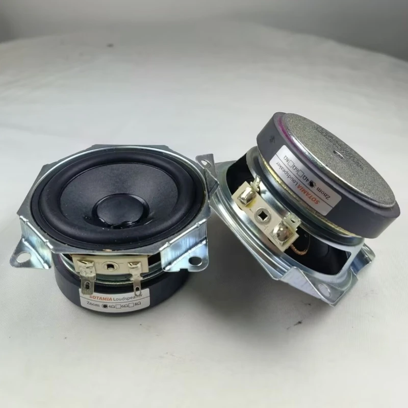 

SOTAMIA 2Pcs 3 Inch Full Range Angled Speaker 4 Ohm 15W Large Magnet Bass HIFI Speaker Audio Sound Music Loudspeaker for LG
