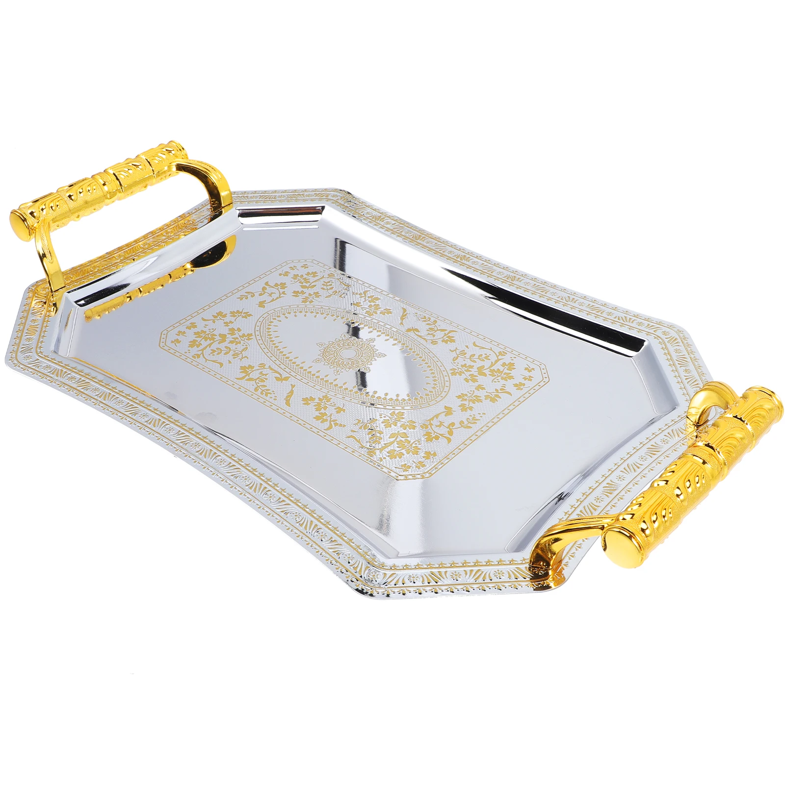 

Fruit Tray Stainless Steel Lightweight Compact Portable Snack Holder Kitchen Countertop Food Serving Trays Dessert Plates