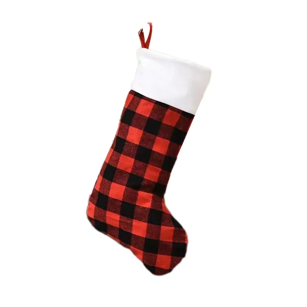 Fireplace Ornaments Christmas Stockings Hanging Rings Included Large And Small Sizes Linen And Flannel Material