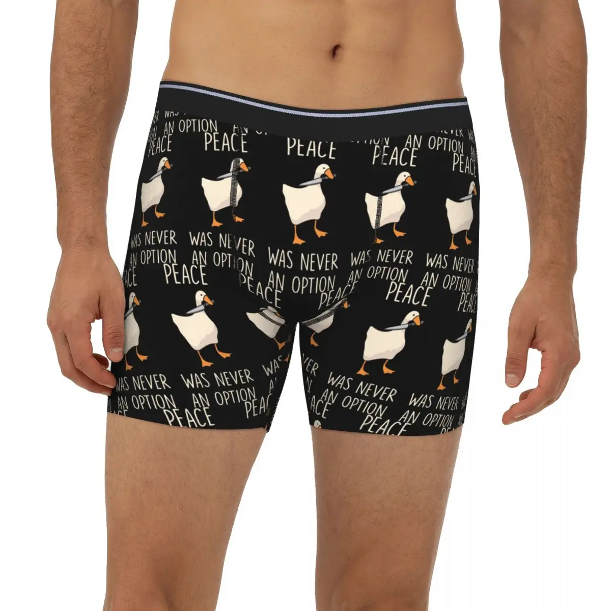 

Длинные трусы-боксеры Goose Goose Peace Was Never An Option, короткие мужские трусы, нижнее белье для мужчин, подарки бойфренду