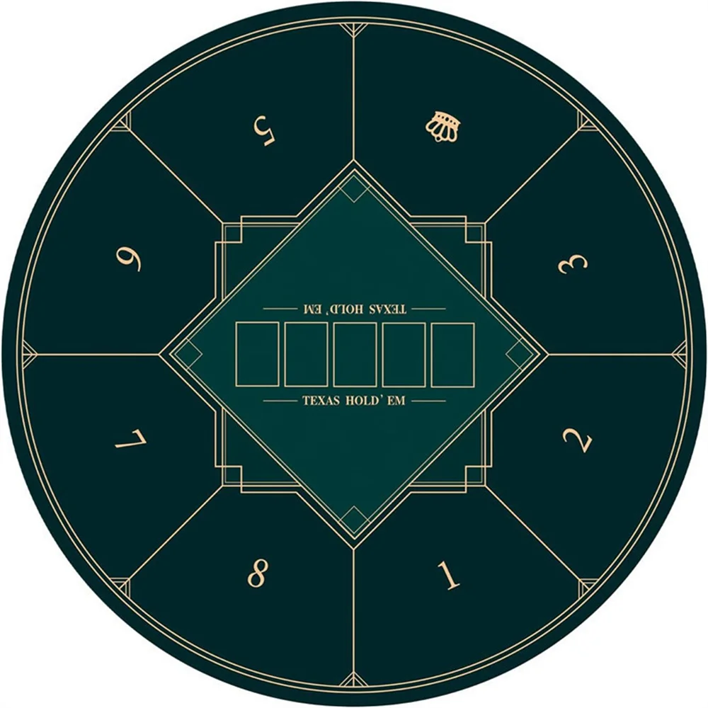 

Round Texas Poker Table Mat Games Tablecloth Rubber Professional Casino Mat Entertainment Portable Mahjong Board Accessories