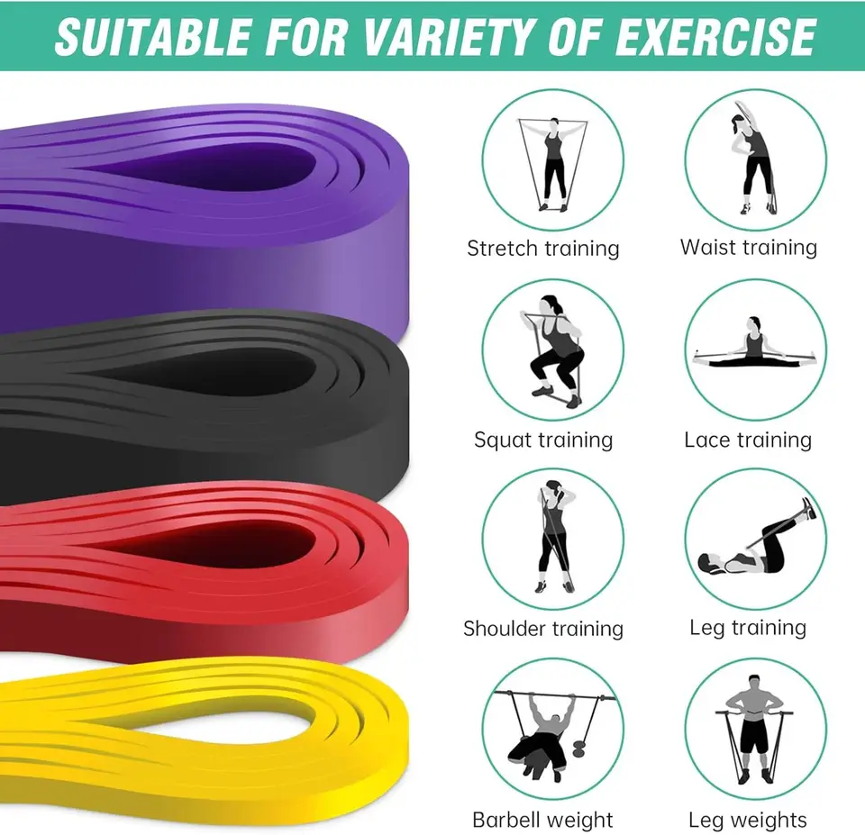 7 Levels Heavy-Duty Resistance Band Agility Training Workout Gym Equipment Yoga Pilates Accessories Rubber Band Home Gym - 4