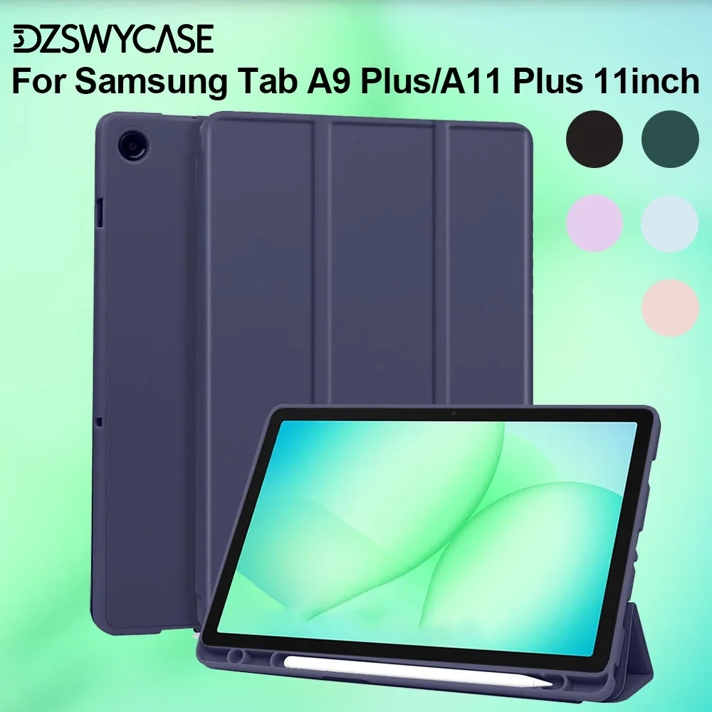Case for Samsung Galaxy Tab A11 Plus 11 Inch 2025, For A9 + 11 inch 2023, Protective Case with Slim Stand Auto Sleep/Wake Cover
