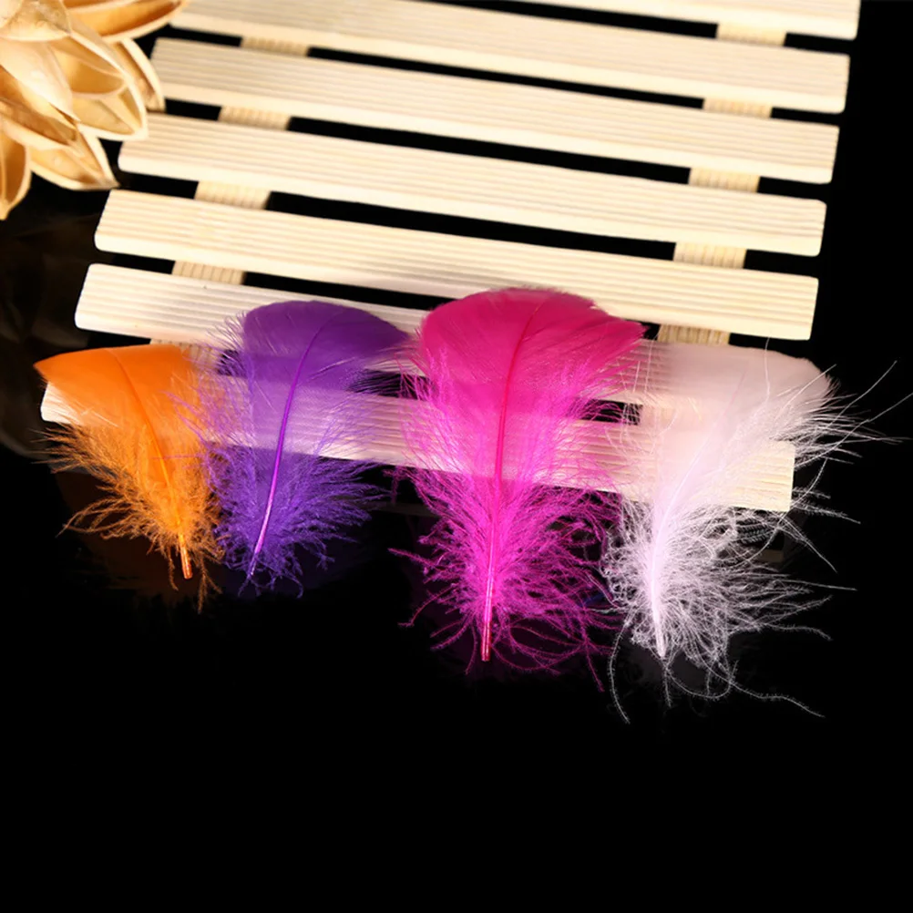 

300Pcs Dyed Goose Mixed Colors 8-12Cm for DIY Garland Craft Wedding Decor Party Costume Stage Dress Trim