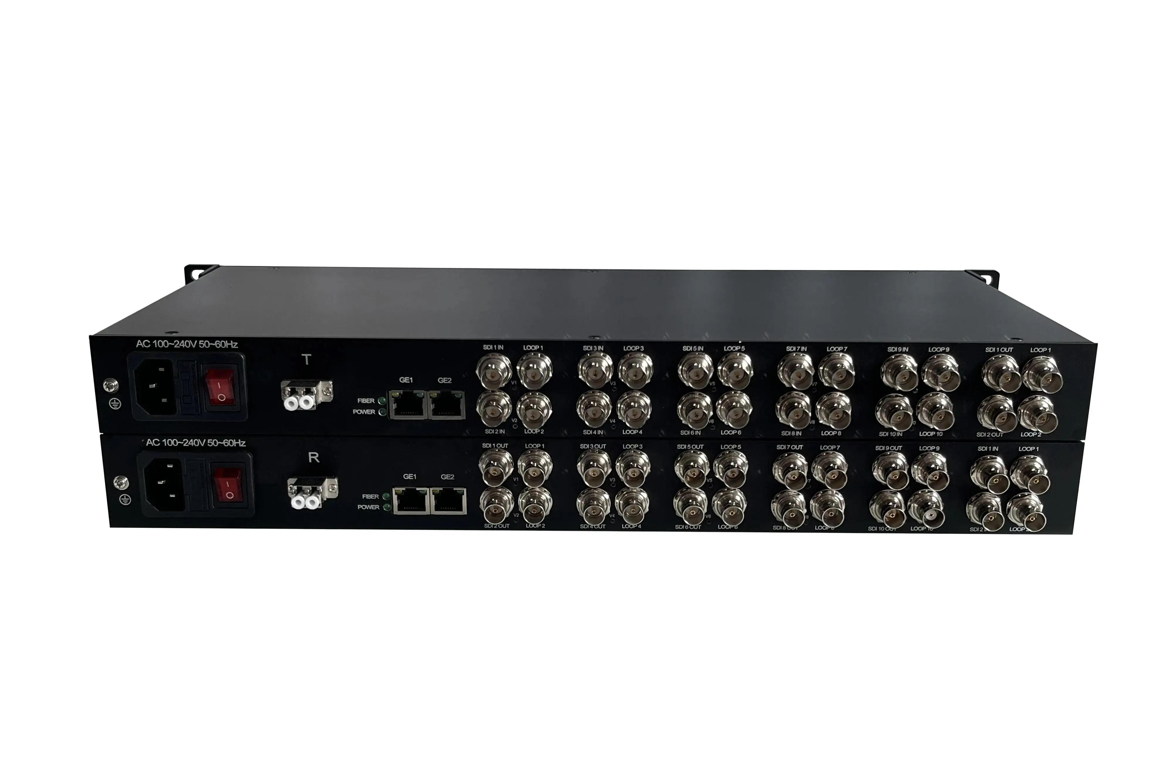 10 channels SDI in 2  channels sdi out add ethernet 1 G  2 channels LC dual fiber Extender