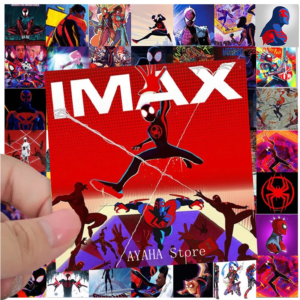 

10/20/40/80pcs Disney Marvel Spiderman: Across the Spider-Verse Stickers Anime Kids Decals Toys Laptop Phone Cool Sticker Packs
