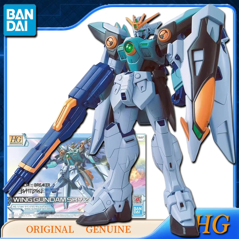 Bandai GUNDAM Original Genuine HG WING GUNDAM SKY ZERO Anime Action Figures Toys for Kids Gift Assembly Model Ornaments