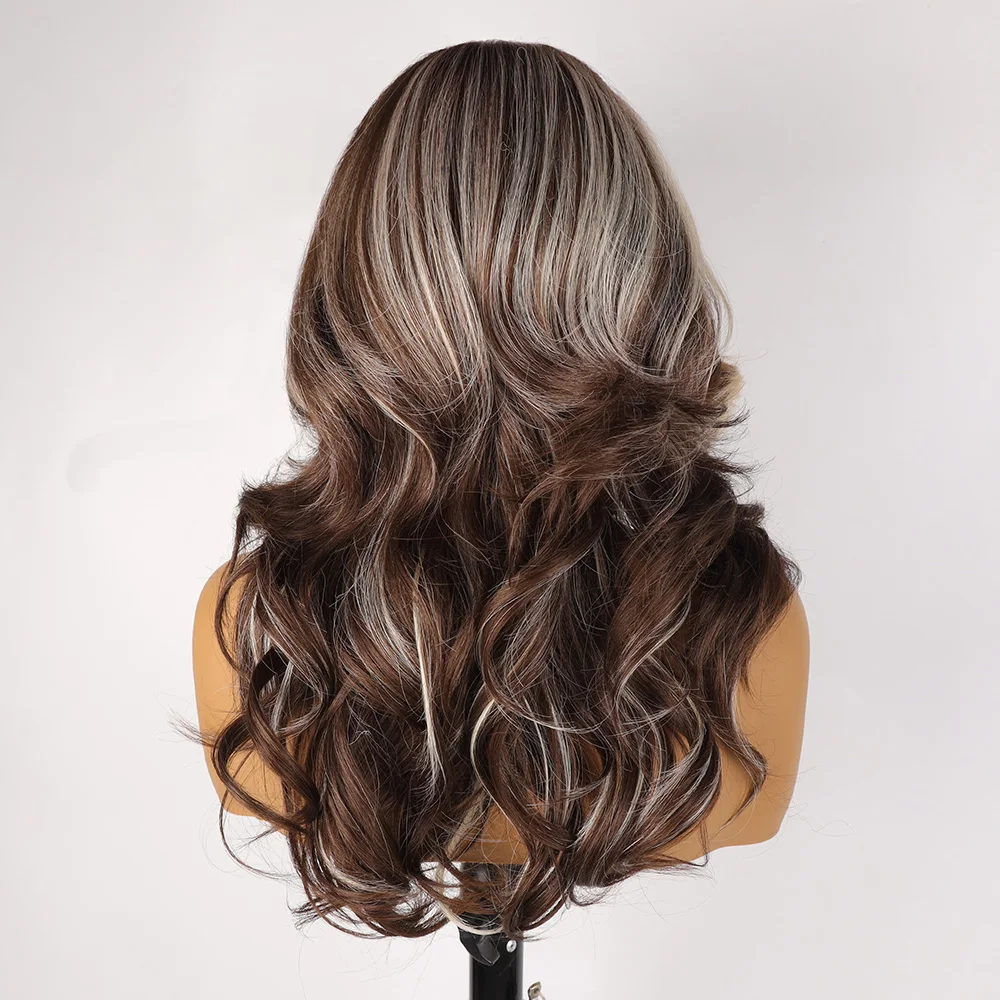2026  Glueless Lace Front Protein Fiber Synthetic Hair Wig with Natural Hairline and Transparent Lace
