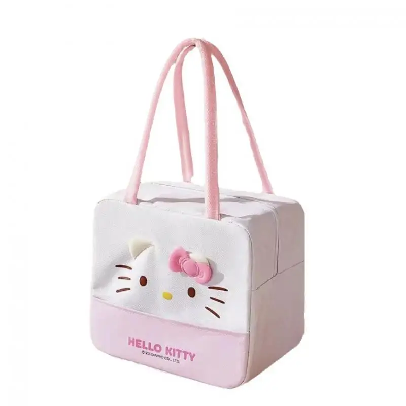 My Melody Sanrios Cosmetic Bag Lunch Box Bento Bring Rice Oil-Proof Thickened Dedicated Work Square Aluminum Foil Insulated Bag