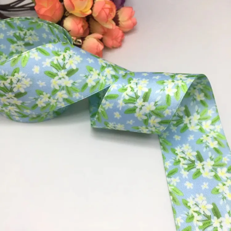 10 Yards 40mm double-sided  flower ribbon DIY handmade material Headwear for hair bows clothing shoesaccessories 23051805