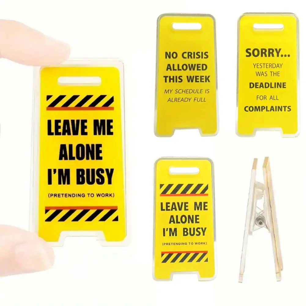 Office Decor Desk Signs for Coworkers Hilarious Caution Warning Decor for Boss Employee Birthday Teammate