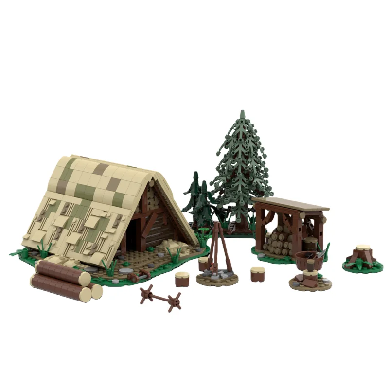 

MOC Medieval House Series Model - Small Particle Building Blocks Toy Set with 1145 Pieces - Suitable for All Hobbyists to Assemb