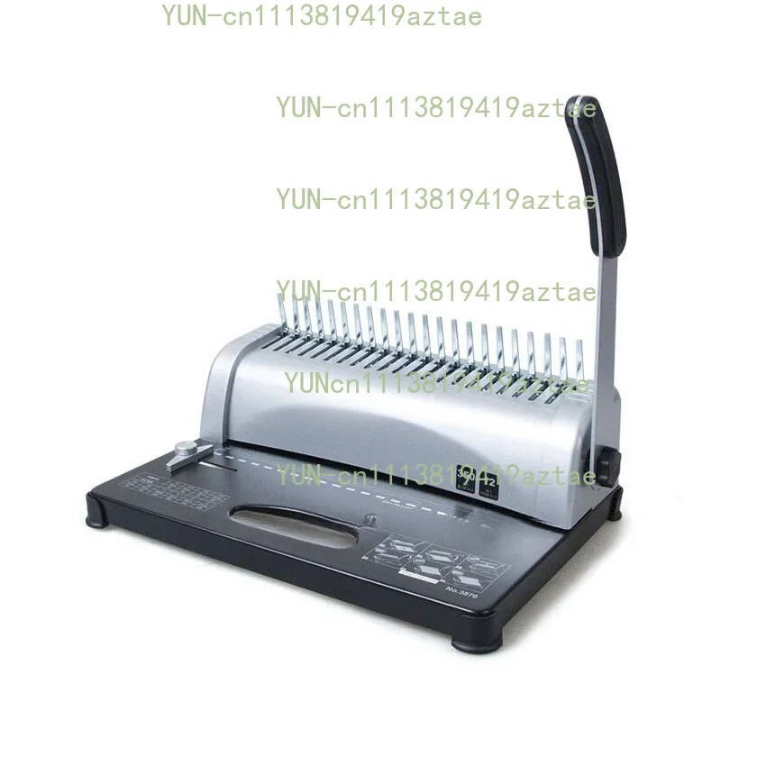 1pc Model 3870 A4 Manual Comb Binding Machine, 21-Hole Desktop Book Puncher, Max 12 Sheets One-Time Punching